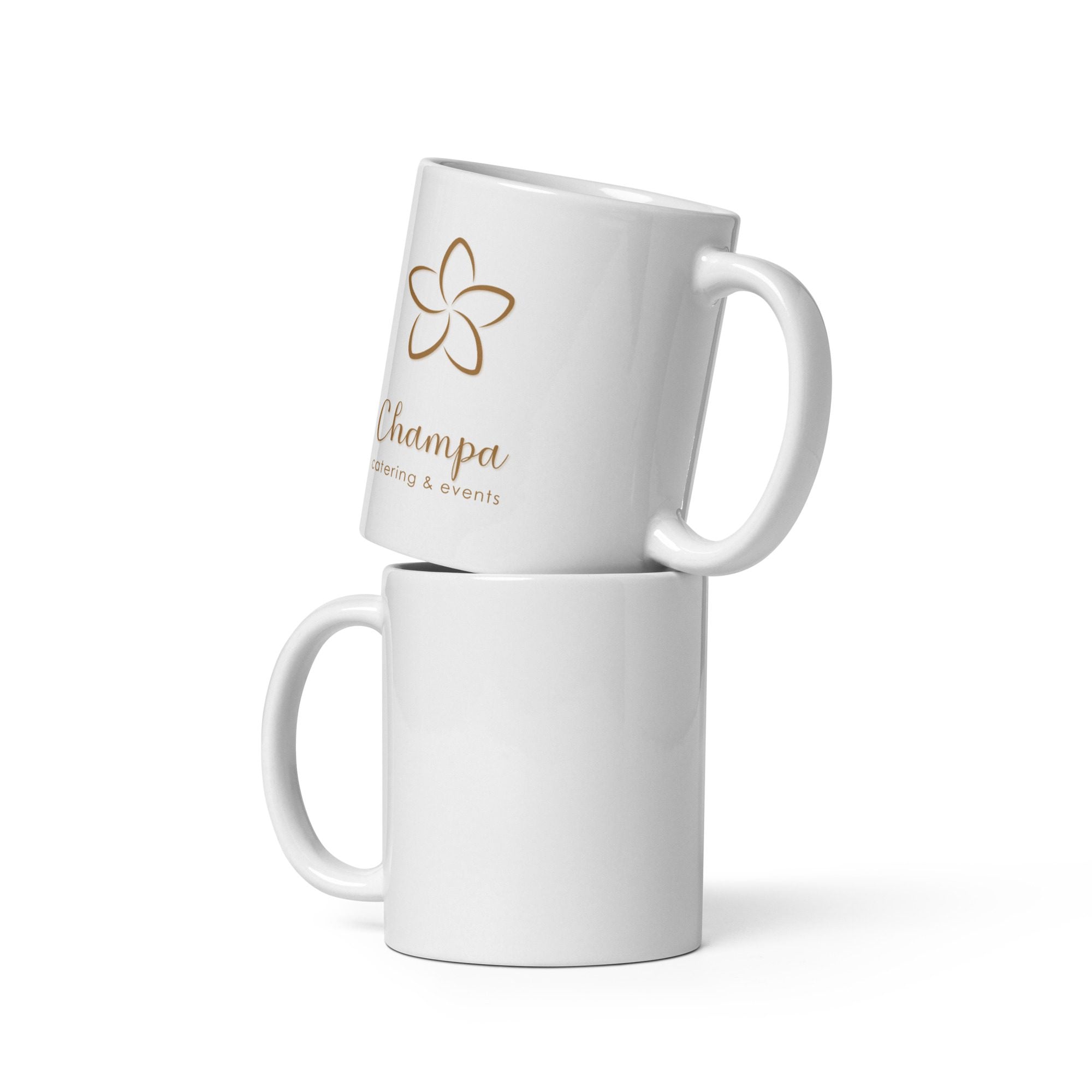 Champa Catering & Events White Glossy Mug - Image 2