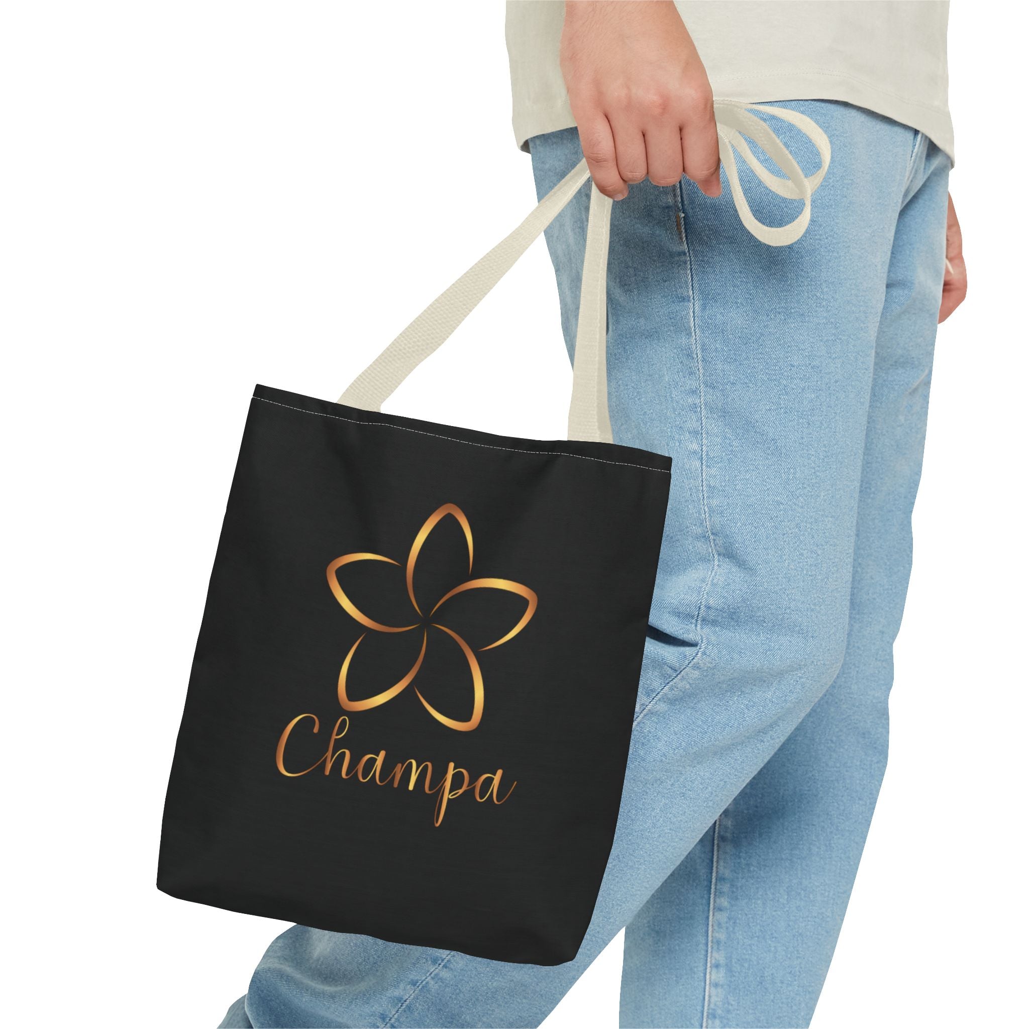 Champa Tote Bag | Inspirational Typography Canvas Tote - Image 15