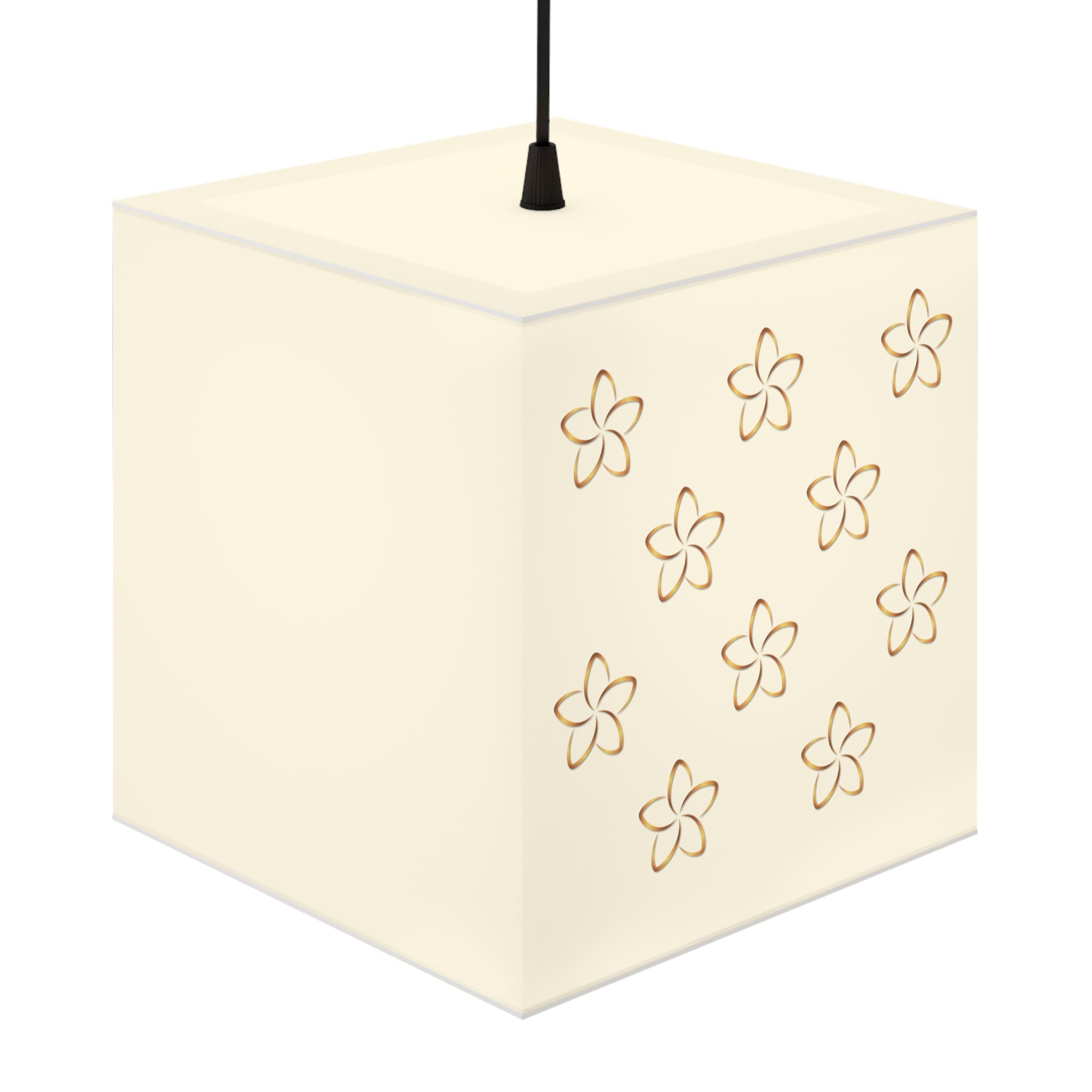 Flower Pattern Light Cube Lamp — Modern Ambient Hanging Lamp - Image 3