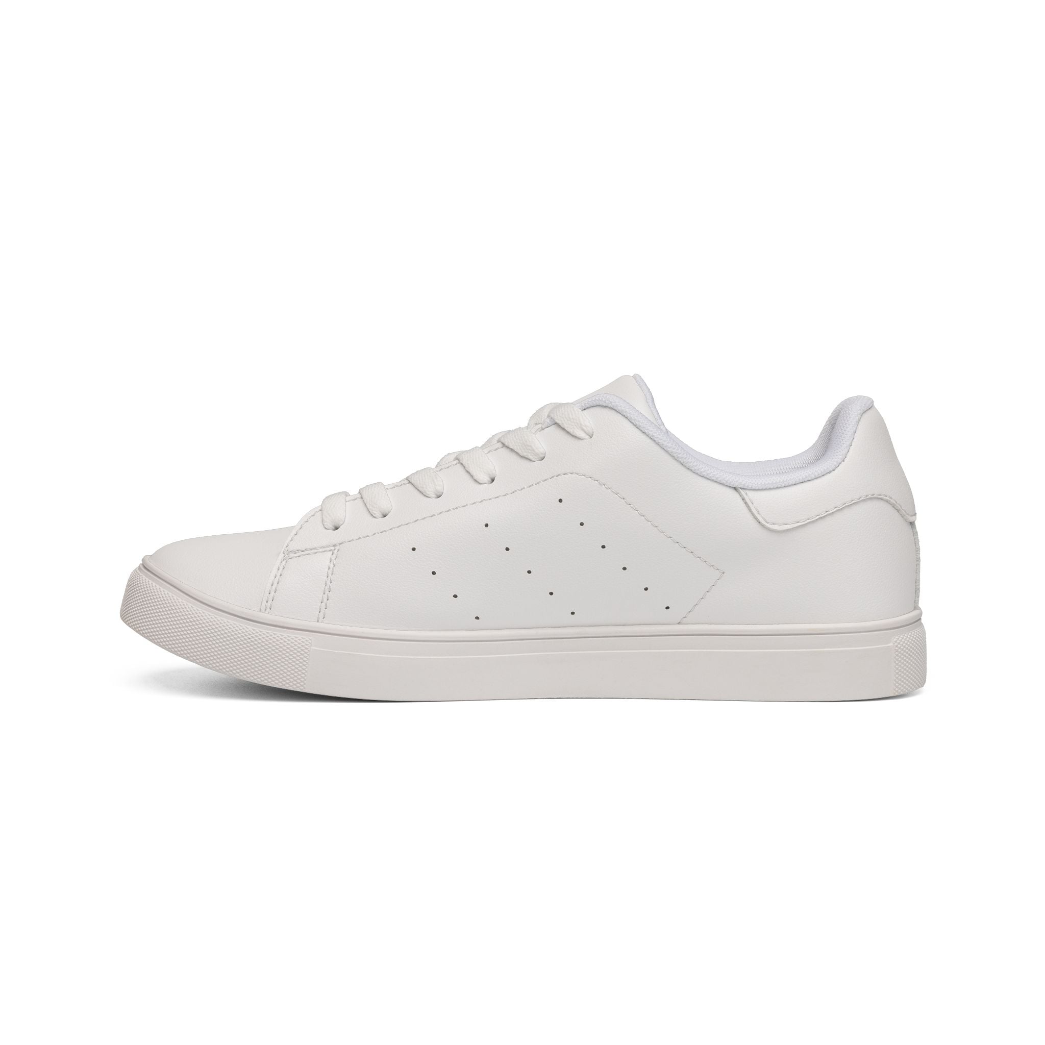 Men's White Low-Top Leather Sneakers — Classic Minimalist Casual Shoes - Image 5