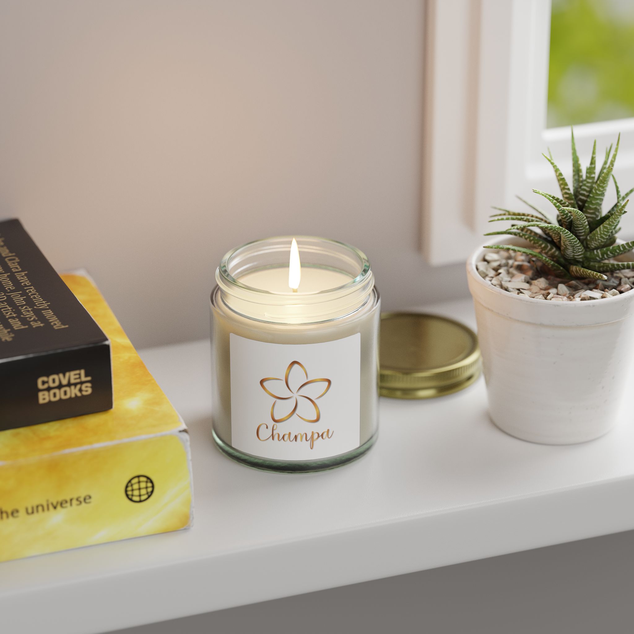 Champa Coconut Apricot Scented Candle (4oz & 9oz) - Image 31