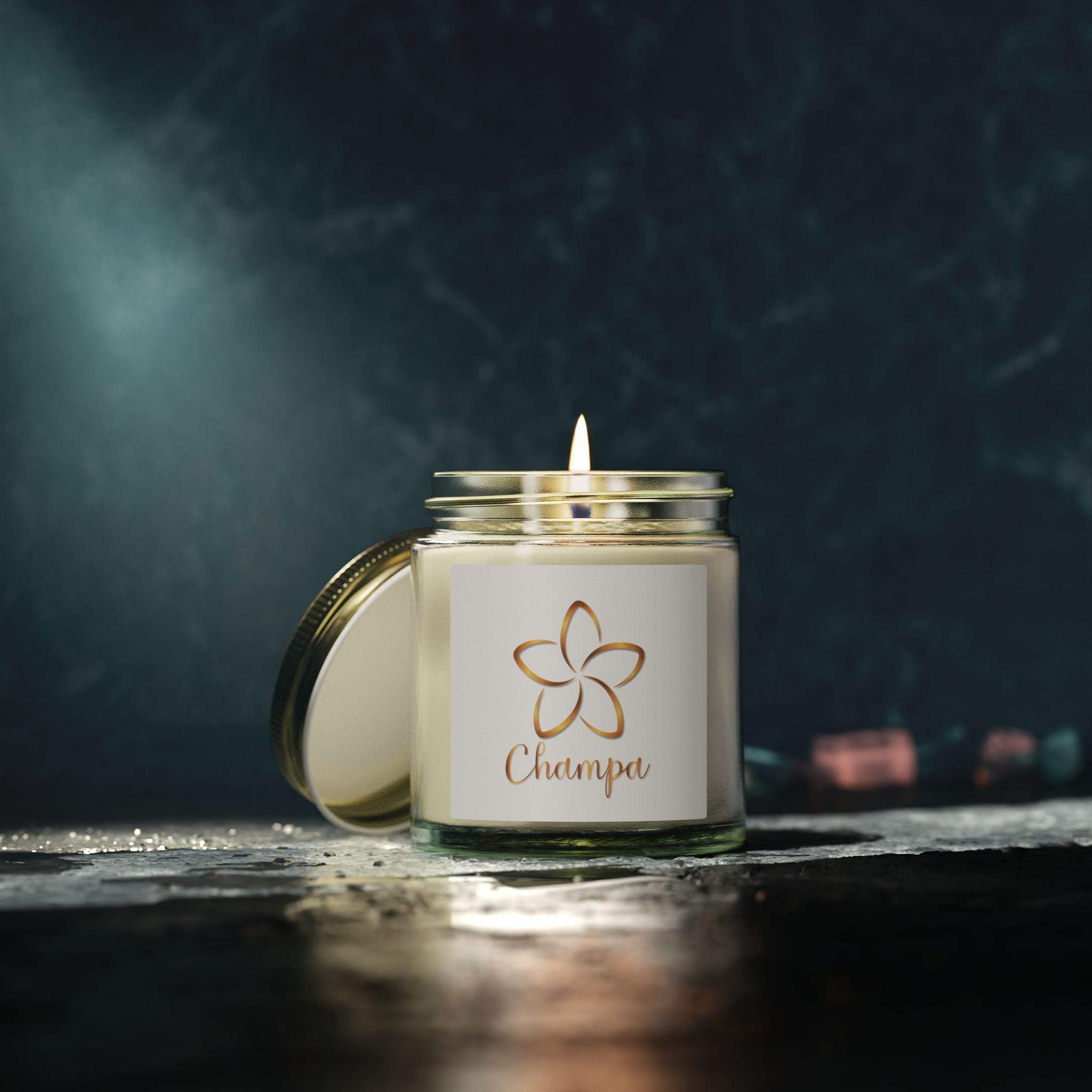 Champa Coconut Apricot Scented Candle (4oz & 9oz) - Image 16