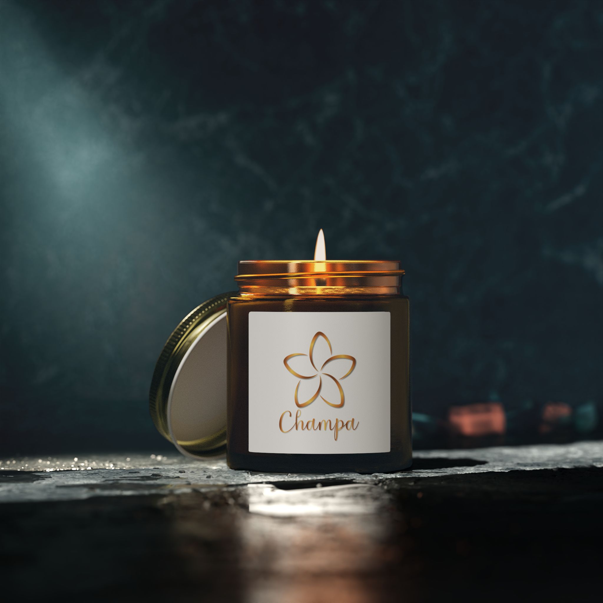 Champa Coconut Apricot Scented Candle (4oz & 9oz) - Image 68