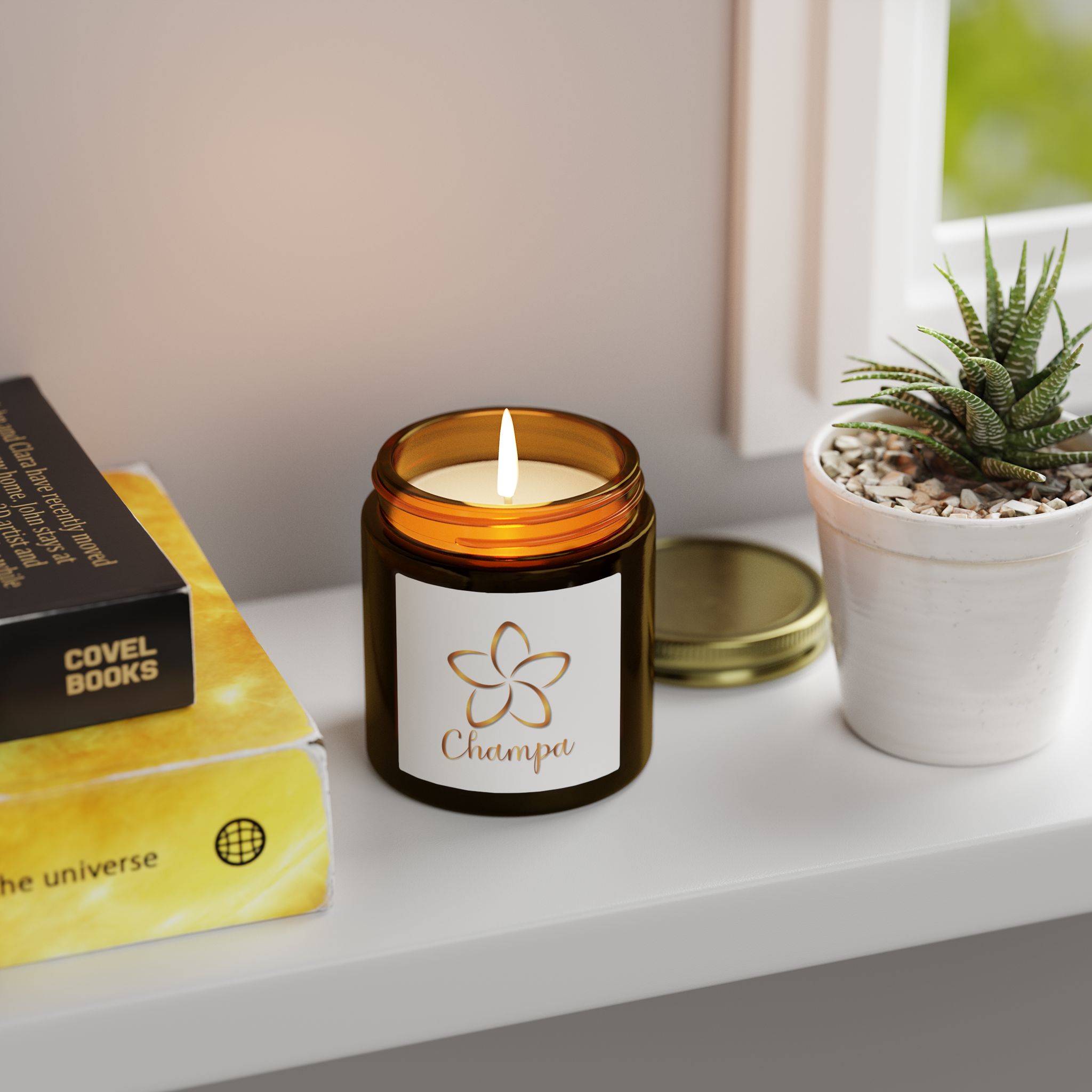 Champa Coconut Apricot Scented Candle (4oz & 9oz) - Image 67