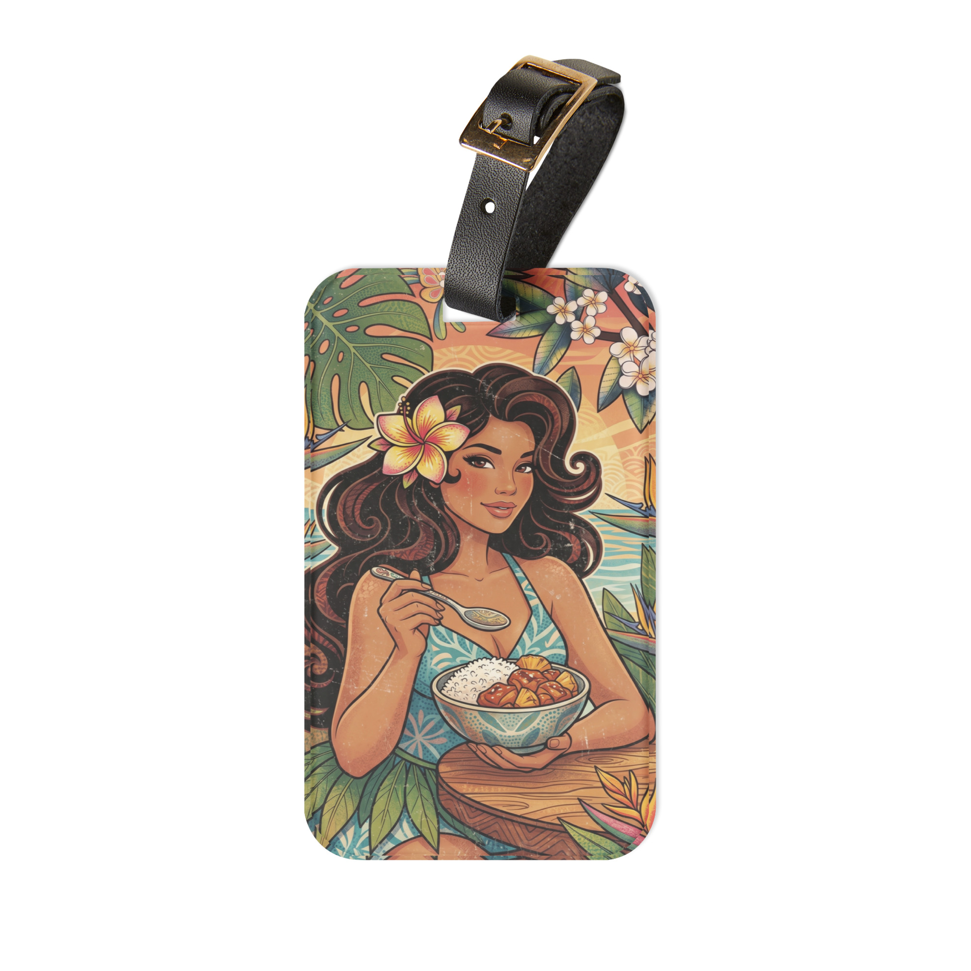 Eat Well & Safe Travels Luggage tag