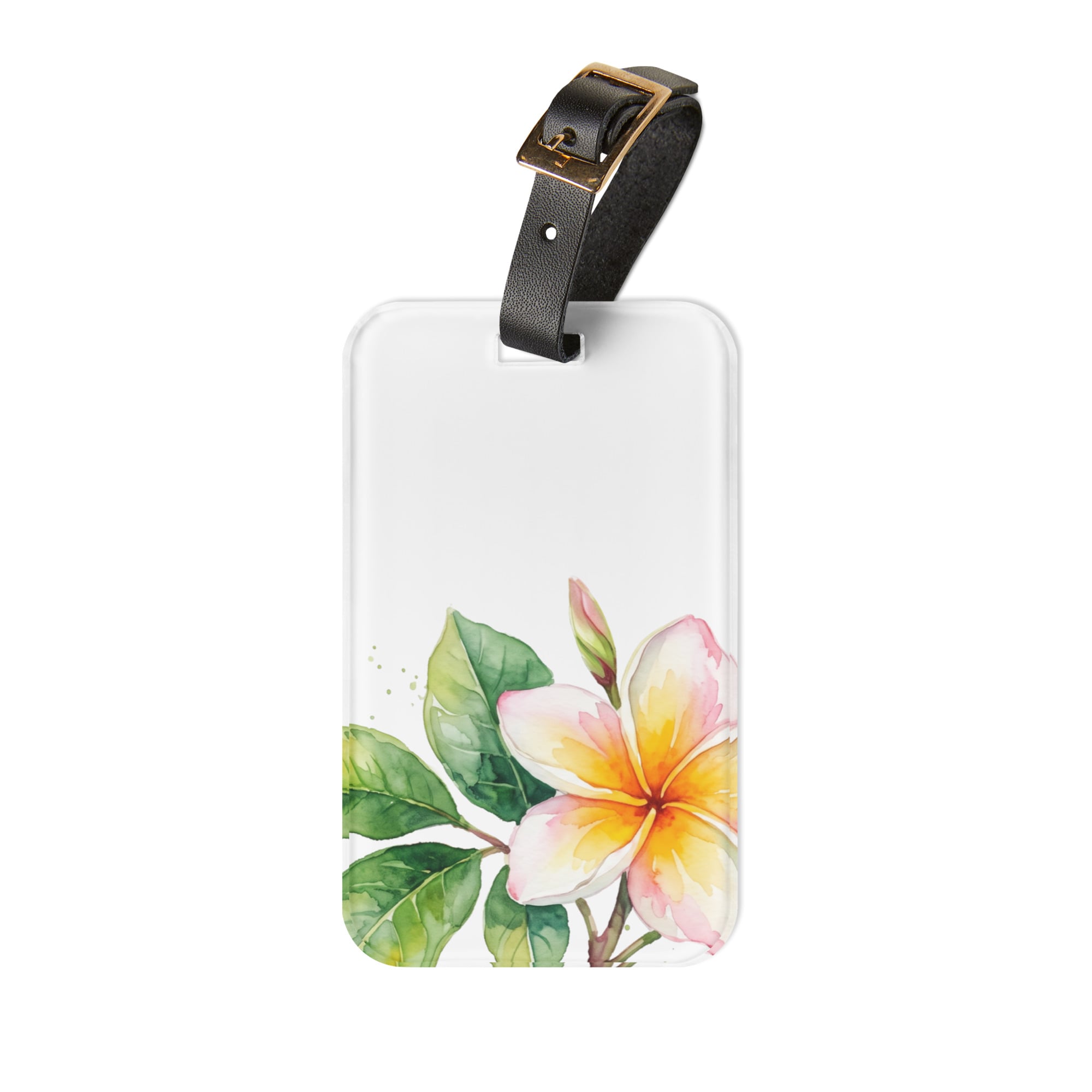 Plumeria Luggage tag
