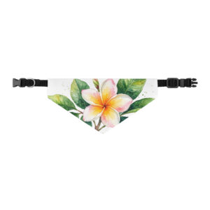 Small Plumeria Pet Bandana Collar