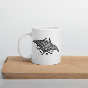 Manta White glossy mug